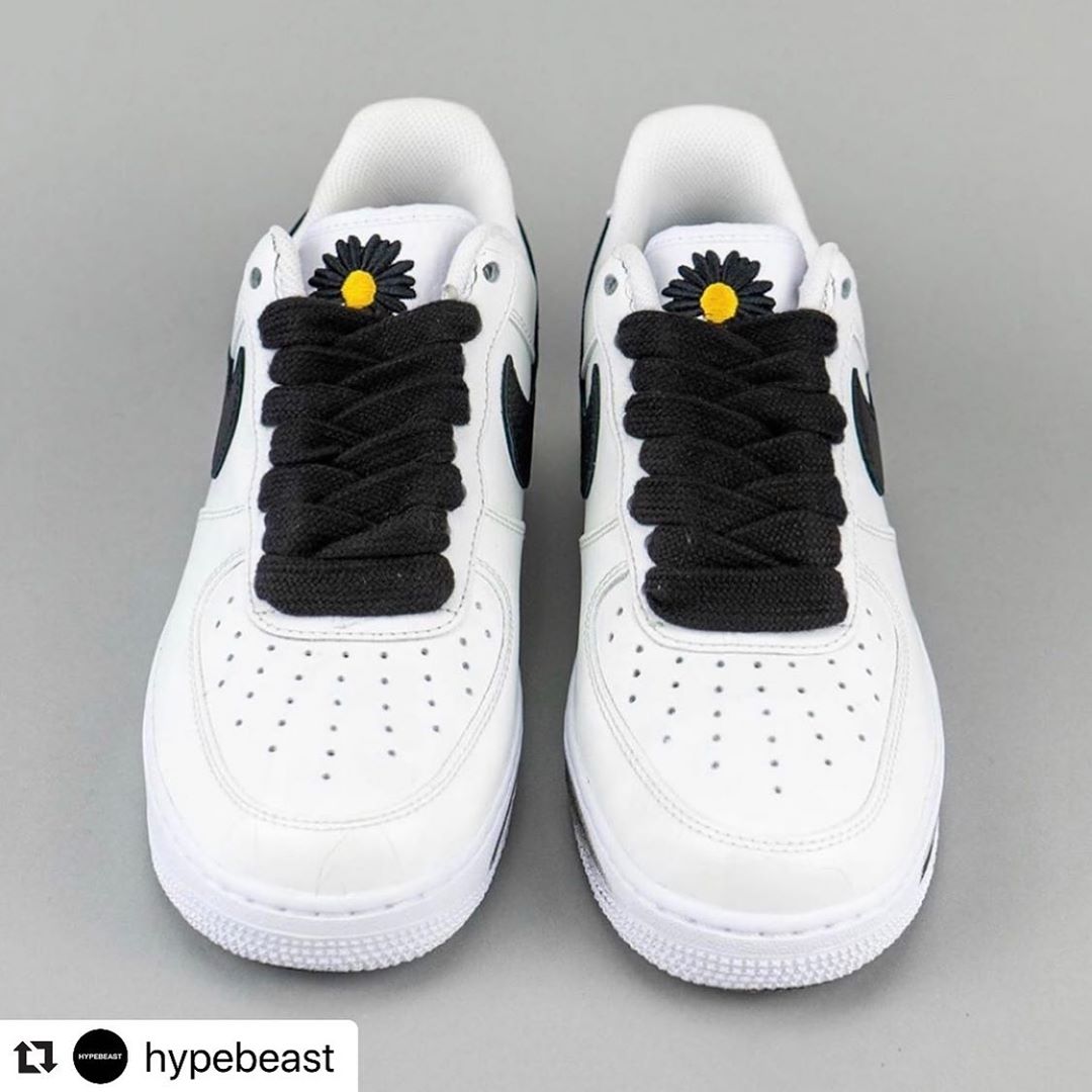 #Repost @hypebeast with @make_repost・・・@hypebeastkicks: Here’s a detailed look at @xxxibgdrgn‘s peaceminusonedotcom x @nike Air Force 1 “Para-Noise 2.0.” The upcoming colorway is centered around a white-tone painted premium leather upper, that once again peels away to reveal an original artwork. Accenting the design is a contrasting black tumbled leather Swoosh and black embroidered daisy motifs, printed insoles and a white AF1 sole unit dressed all over with haphazardly applied strokes of black paint. It’s expected to release sometime in September for $200 USD, but stay tuned for official notes. ⁠⠀Photo: @yankeekicks