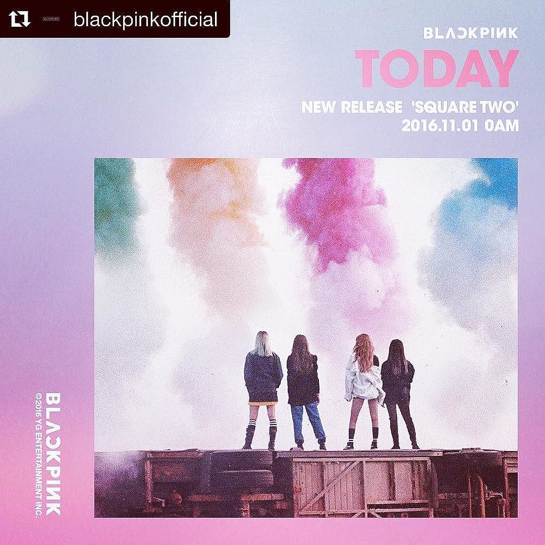 G-Dragon Instagram Nov 1, 2016 12:24am #Repost @blackpinkofficial with @repostapp
・・・
#BLACKPINK #SQUARETWO #NEWRELEASE #TODAY #20161101 #0AM #불장난 #PLAYINGWITHFIRE #STAY #YG