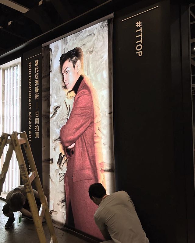 TOP Instagram Sep 28, 2016 3:33pm Setting up a T.O.P auction!Public opening from September 30 ! 
curated by T.O.P #TTTOP x @Sothebys