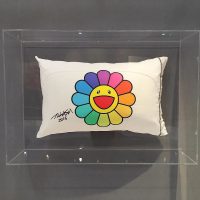TO SLEEP、OR NOT TO SLEEP-THAT IS THE QUESTION. signed in English and dated 2016、framed T.O.P personal pillow、silkscreen、acrylic box Curated by T.O.P #TTTOPxSothebys #TakashiMurakami Sothebys.com/tttop