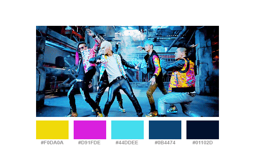 BIGBANG in MVs (Alive Era) + color palettes
